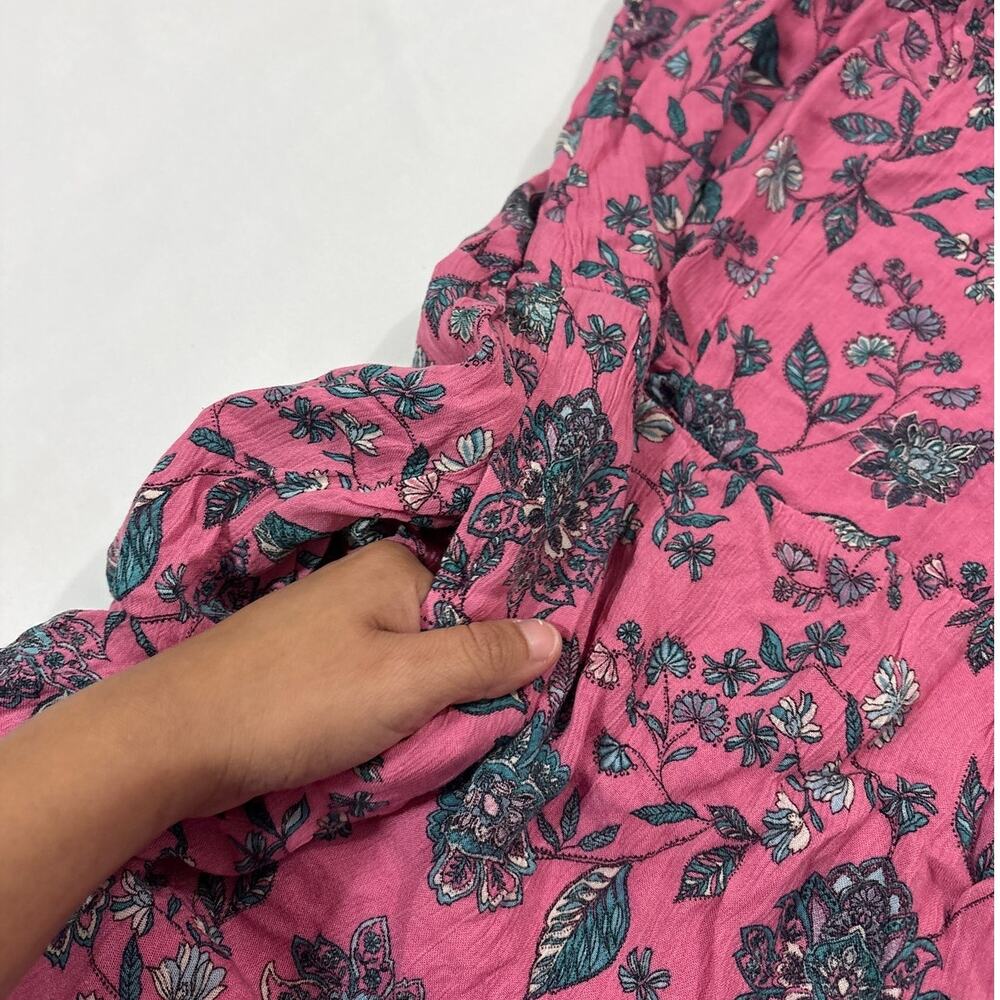 NWT J.Jill Womens XL Tall Dreamscape Border-Print Maxi Dress Floral Girly Resort - Picture 5 of 10